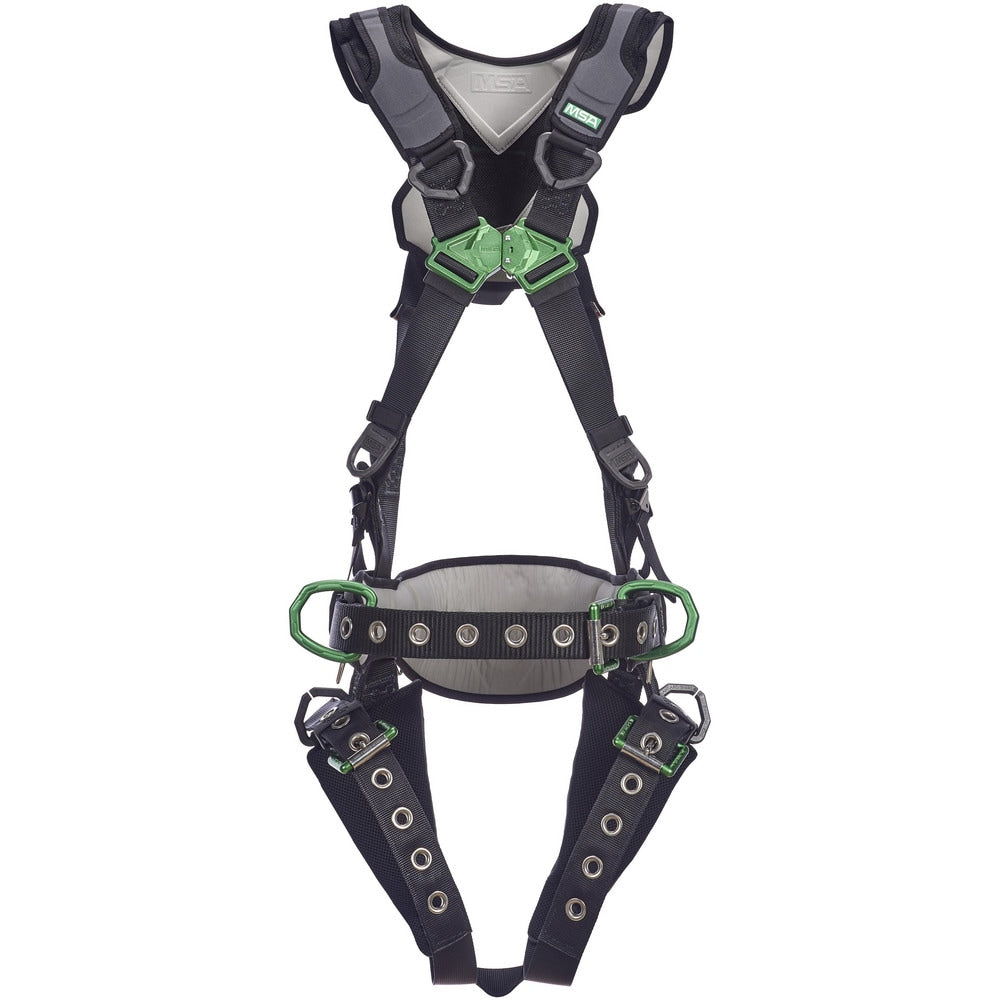Fall Protection Harnesses: 400.000 Lb, Construction Style, Size X-Large, For Construction, Polyester, Back & Hips D-Ring