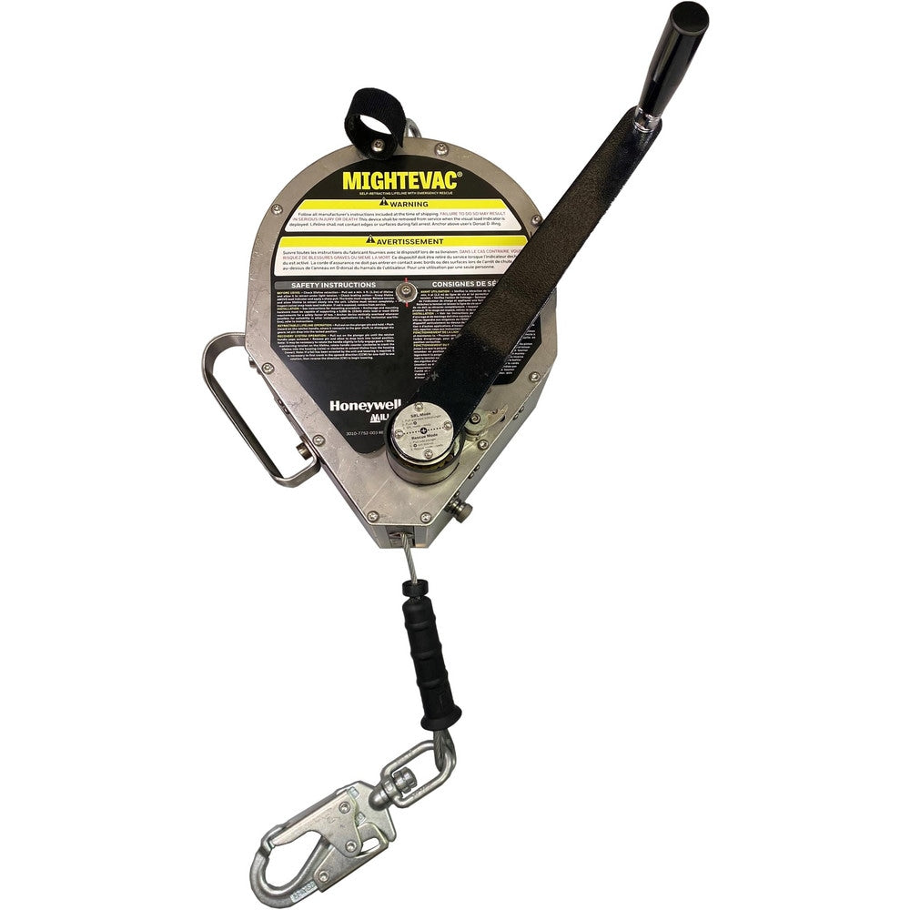 Self-Retracting Lifeline: 420 lb Capacity, 100.00' Lifeline, Carabiner