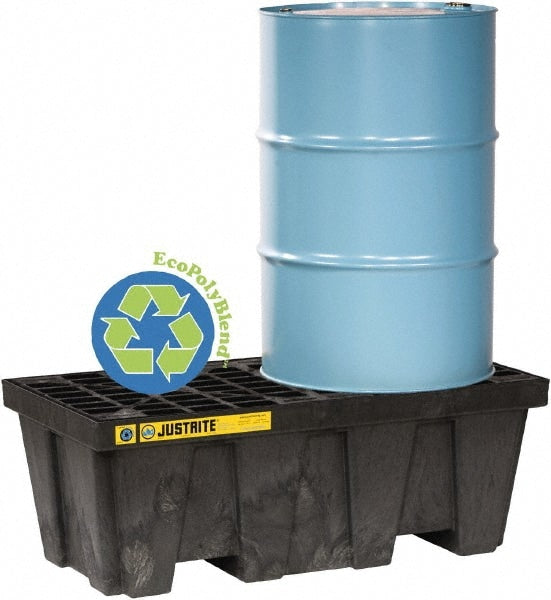 Spill Control Pallet: 2 Drum, 66.00 gal, 2500.00 lb, Polyethylene