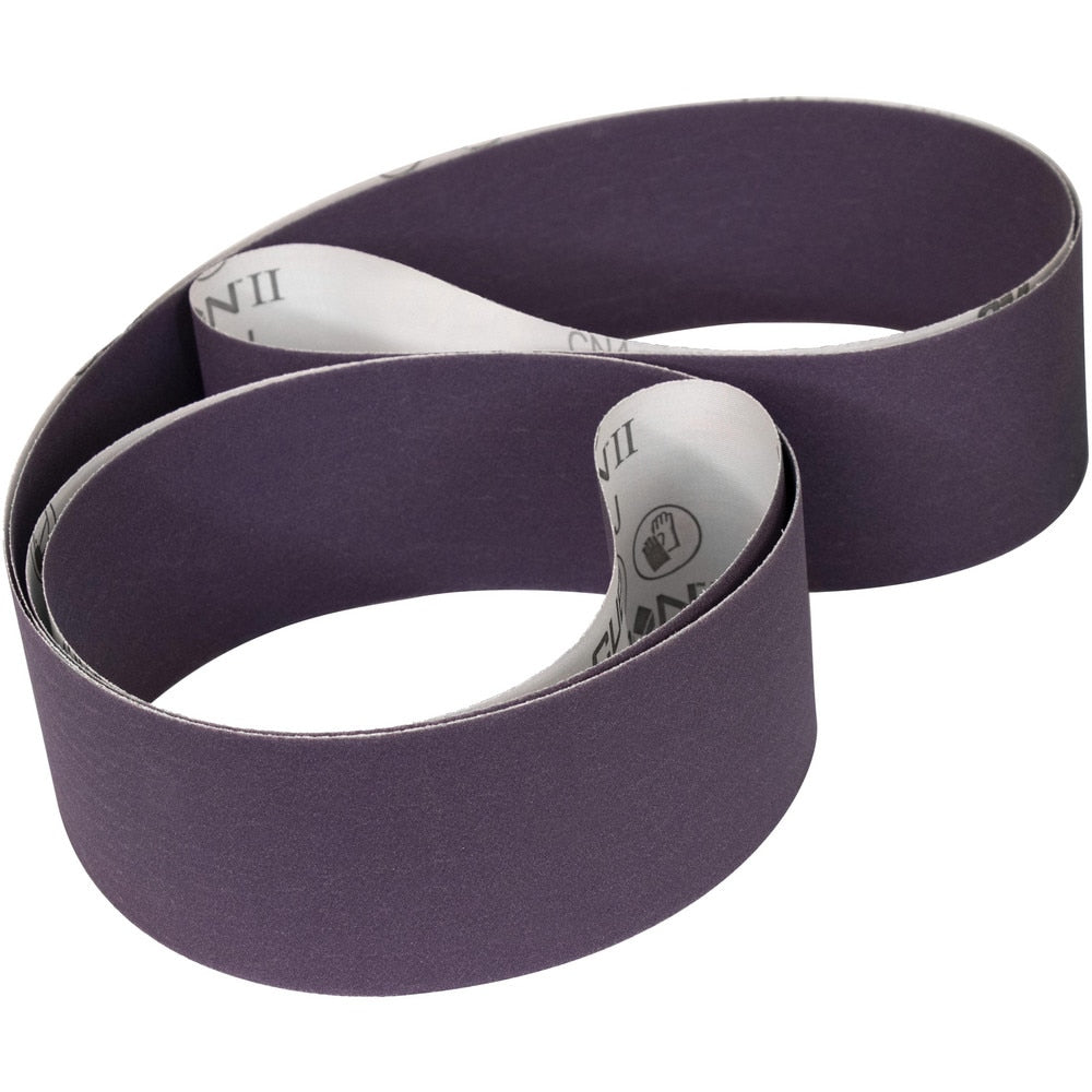 Abrasive Belt: 3" Wide, 118" OAL, 80+ Grit, Ceramic