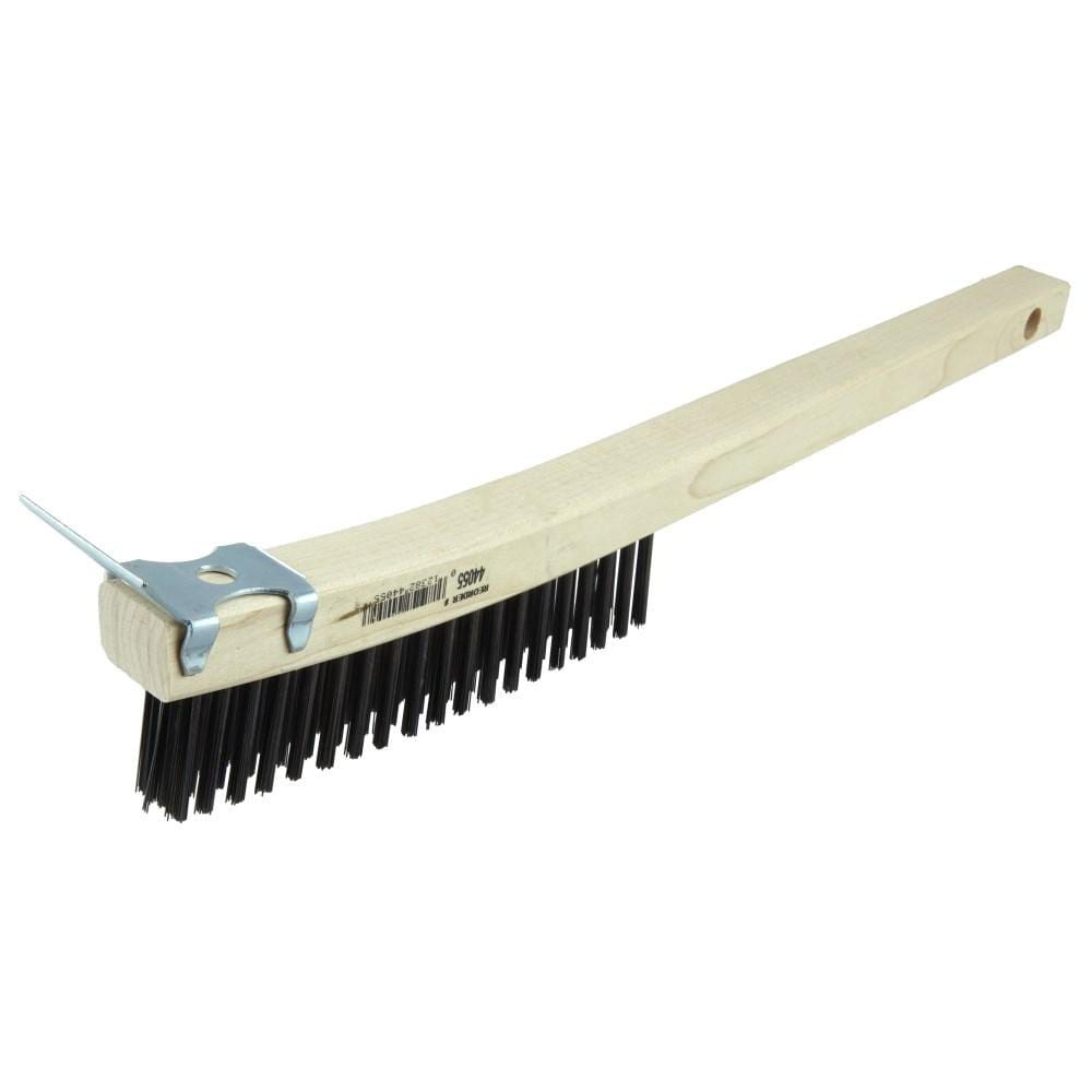 Scratch Brush, 3 Rows, 19 Columns, Steel