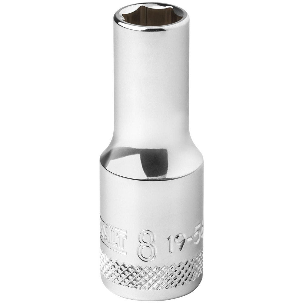 Deep Hand Socket: 3/8" Drive, 8.00 mm Socket, 6-Point