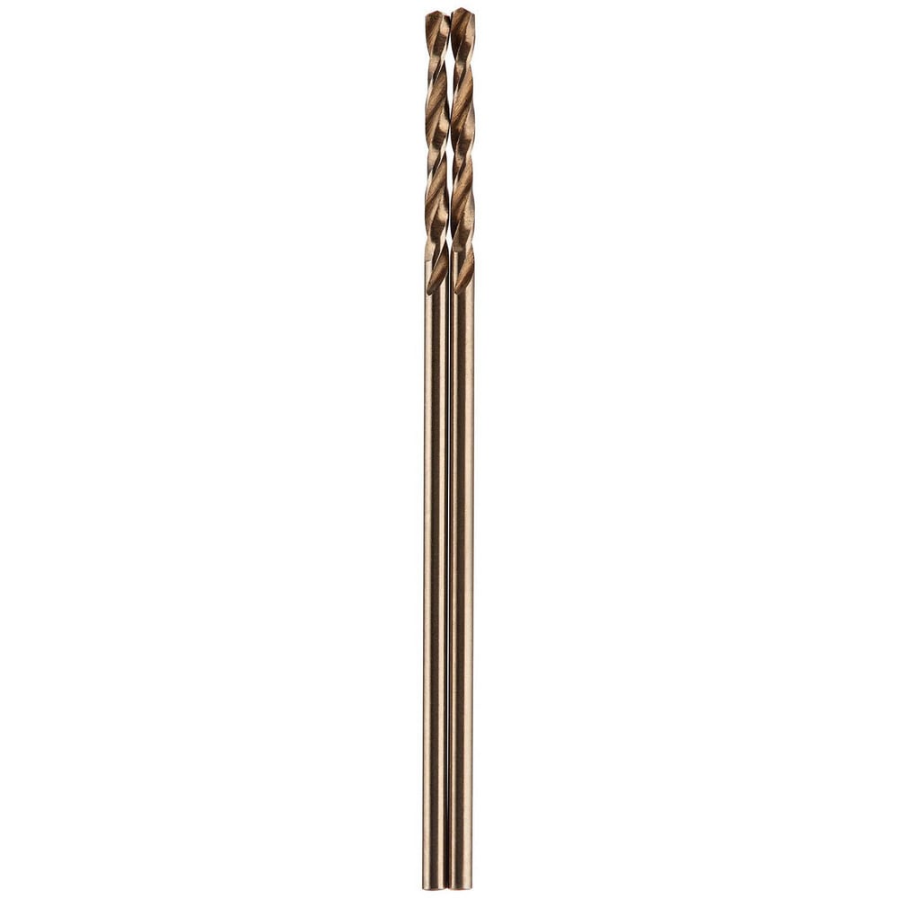 Mechanics Drill Bit: 0.0390" Dia, 135°, Cobalt, Hex Shank, Split Point