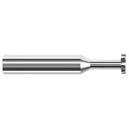 Keyseat Cutter, 5/16″ Dia. × 5/16″ Shank Dia. × 5/32″ CW × 2-1/2″ OAL, 6 Teeth, Carbide, Round Shank, Uncoated, Specialty Profiles