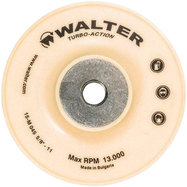 WALTER Surface Technologies - 4-1/2" Diam Disc Backing Turbo Backing Pad - 13,000 RPM - USA Tool & Supply