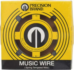 Value Collection - 14 Gage, 0.033 Inch Diameter x 344 Ft. Long, High Carbon Steel, Tempered Music Wire Coil - ASTM A228, 1 Lb. Shipping Weight - USA Tool & Supply
