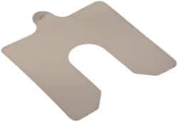 Made in USA - 20 Piece, 4 Inch Long x 4 Inch Wide x 0.001 Inch Thick, Slotted Shim Stock - Stainless Steel, 1-1/4 Inch Wide Slot - USA Tool & Supply