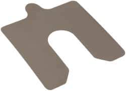 Made in USA - 20 Piece, 4 Inch Long x 4 Inch Wide x 0.002 Inch Thick, Slotted Shim Stock - Stainless Steel, 1-1/4 Inch Wide Slot - USA Tool & Supply