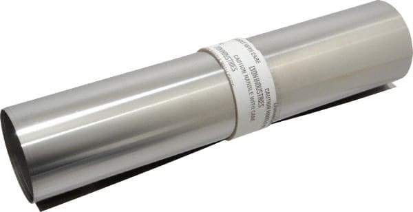Made in USA - 50 Inch Long x 12 Inch Wide x 0.008 Inch Thick, Roll Shim Stock - Stainless Steel - USA Tool & Supply