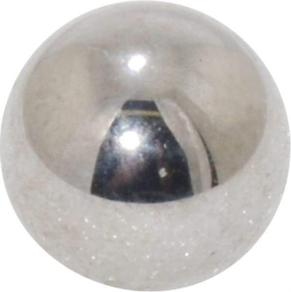Value Collection - 3/8 Inch Diameter, Grade 25, Chrome Steel Ball - 62 to 66 C Hardness, 0.00005 Inch Diameter Deviation, 0.000025 Inch Sphericity - USA Tool & Supply