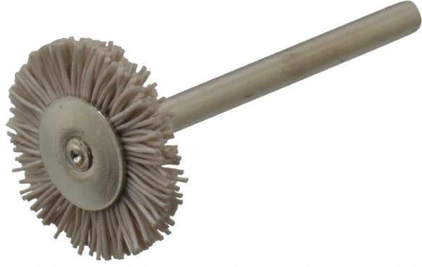 Osborn - 3/4" OD, 1/8" Shank Diam, Nylon Wheel Brush - 3/32" Face Width, 6,000 RPM - USA Tool & Supply