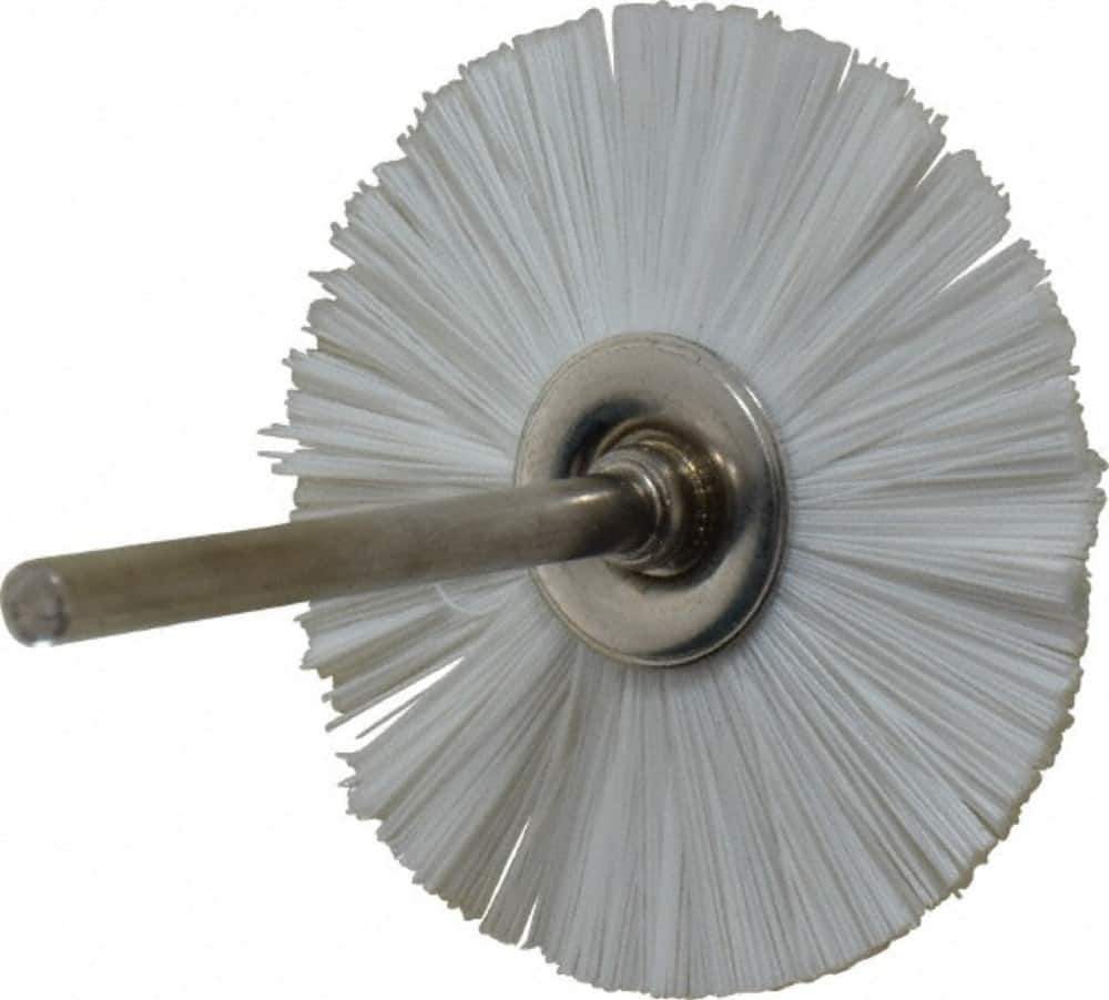 Osborn - 1-1/2" OD, 1/8" Shank Diam, Nylon Wheel Brush - 3/32" Face Width, 6,000 RPM - USA Tool & Supply