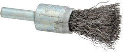 Osborn - 1/2" Brush Diam, Crimped, End Brush - 1/4" Diam Shank, 25,000 Max RPM - USA Tool & Supply