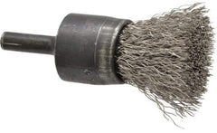 Osborn - 3/4" Brush Diam, Crimped, End Brush - 1/4" Diam Shank, 20,000 Max RPM - USA Tool & Supply