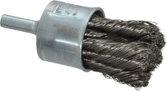 Osborn - 1" Brush Diam, Knotted, End Brush - 1/4" Diam Shank, 20,000 Max RPM - USA Tool & Supply
