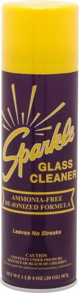 Made in USA - 20 oz Aerosol Unscented Glass Cleaner - Use on Glass Surfaces, Plexiglass - USA Tool & Supply