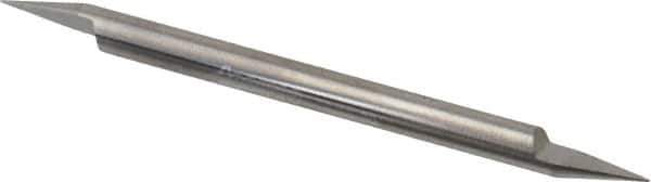 Accupro - 3/16 Inch Diameter, 3 Inch Overall Length, 3/8 Inch Split Length, Solid Carbide, Conical Point Split End Carbide Blank - Single End, 30° Point - USA Tool & Supply