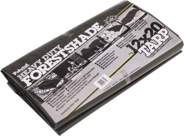 Value Collection - 20' Long x 12' Wide Polyethylene Tarp & Dust Cover - Green, 9 to 10 mil Thickness - USA Tool & Supply