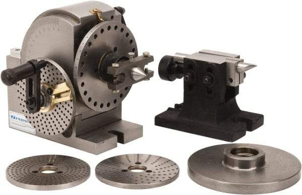 Interstate - Headstock Taper B&S 1, 1-1/2 - 8 Spindle Thread, Semi-Universal Dividing Head - 5.046" Centerline Height, 10-3/32" Swing, 9.96" Long x 6.42" Wide x 8.66" High - USA Tool & Supply