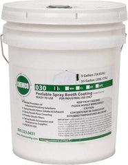 Made in USA - White Water Base Booth Coating - 5 Gallons, Spray, Coverage 250 Square Feet at 2 mil - USA Tool & Supply