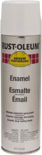 Rust-Oleum - White, 15 oz Net Fill, Gloss, Enamel Spray Paint - 14 Sq Ft per Can, 15 oz Container, Use on Rust Proof Paint - USA Tool & Supply