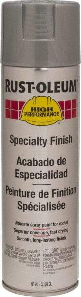 Rust-Oleum - Silver Aluminum, 14 oz Net Fill, Gloss, Enamel Spray Paint - 10 Sq Ft per Can, 14 oz Container, Use on Rust Proof Paint - USA Tool & Supply