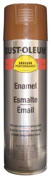 Rust-Oleum - Chestnut Brown, 15 oz Net Fill, Gloss, Enamel Spray Paint - 14 Sq Ft per Can, 15 oz Container, Use on Rust Proof Paint - USA Tool & Supply