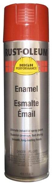 Rust-Oleum - Bright Red, 15 oz Net Fill, Gloss, Enamel Spray Paint - 14 Sq Ft per Can, 15 oz Container, Use on Rust Proof Paint - USA Tool & Supply