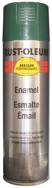 Rust-Oleum - Dark Green, 15 oz Net Fill, Gloss, Enamel Spray Paint - 14 Sq Ft per Can, 15 oz Container, Use on Rust Proof Paint - USA Tool & Supply