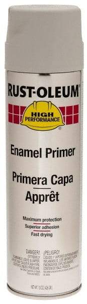 Rust-Oleum - 15 oz Flat Gray Enamel Spray Primer - 14 Sq Ft Coverage - USA Tool & Supply