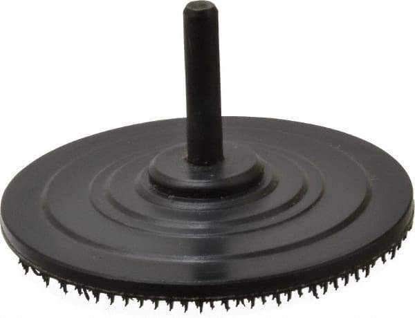 AutoQuip - 3" Diam Hook & Loop Disc Backing Pad - 1/4" Shank Diam, Firm Density, 18,000 RPM - USA Tool & Supply