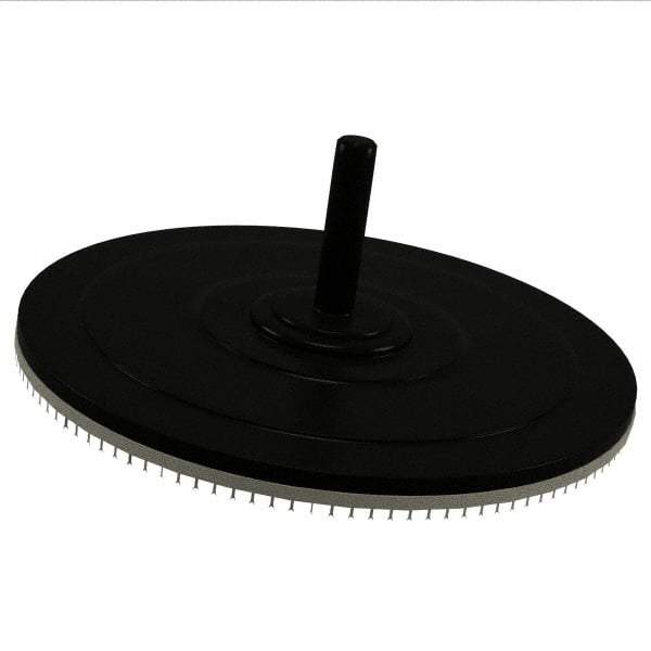 AutoQuip - 4" Diam Hook & Loop Disc Backing Pad - 1/4" Shank Diam, Firm Density, 14,000 RPM - USA Tool & Supply