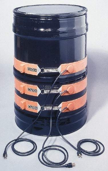 Value Collection - 9-1/2" Wide, 5 Gallon Wrap-Around Drum Heater - 120 Volt, 70°F to 190°F Thermostat Rating - USA Tool & Supply