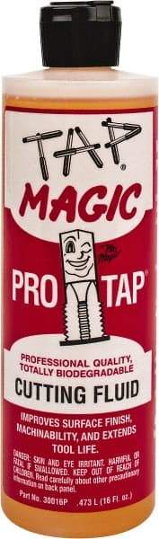 Tap Magic - Tap Magic ProTap, 1 Pt Bottle Cutting & Tapping Fluid - Semisynthetic, For Boring, Broaching, Drilling, Engraving, Facing, Milling, Reaming, Sawing, Threading, Turning - USA Tool & Supply
