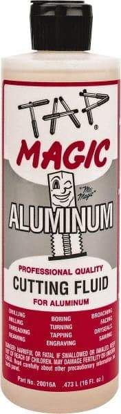 Tap Magic - Tap Magic Aluminum, 1 Pt Bottle Cutting & Tapping Fluid - Semisynthetic, For Boring, Broaching, Drilling, Engraving, Facing, Milling, Reaming, Sawing, Threading, Turning - USA Tool & Supply