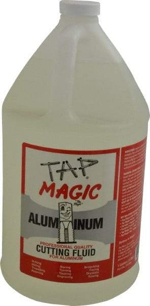 Tap Magic - Tap Magic Aluminum, 1 Gal Bottle Cutting & Tapping Fluid - Semisynthetic, For Boring, Broaching, Drilling, Engraving, Facing, Milling, Reaming, Sawing, Threading, Turning - USA Tool & Supply