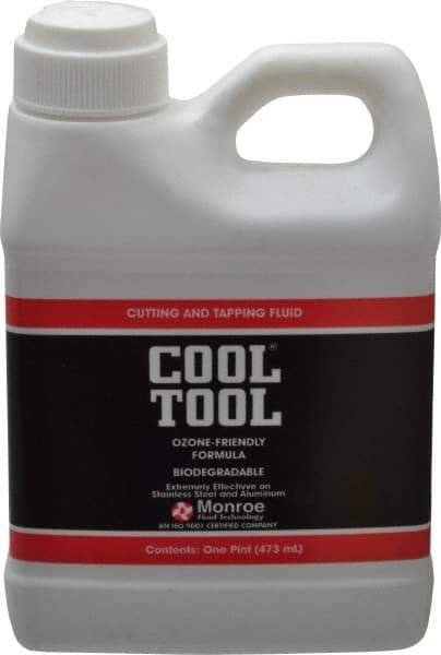 Monroe Fluid Technology - Cool Tool, 1 Pt Can Cutting & Tapping Fluid - Straight Oil, For Blanking, Boring, Broaching, Drilling, Hobbing, Milling, Reaming, Tapping, Turning - USA Tool & Supply