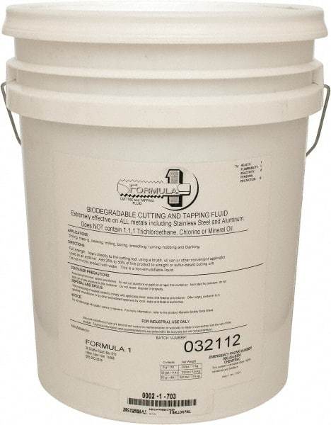 Monroe Fluid Technology - 5 Gal Pail Cutting & Tapping Fluid - Straight Oil - USA Tool & Supply