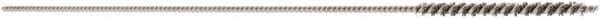 Brush Research Mfg. - 0.063" Diam Helical Stainless Steel Tube Brush - 0.003" Filament Diam, 3/4" Brush Length, 3" OAL, 0.034" Diam Shank - USA Tool & Supply