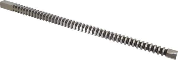 Dumont Minute Man - 7/8" x 22-3/4" Overall Length, 15/16" Pilot Hole Diam, Square Broach - 0.8765 to 0.8775" Tolerance, 1.227 to 1.229" Across Corners, 7/16" Pitch, 5/8 to 2" LOC, 9,200 Lbs. Pressure for Max LOC - USA Tool & Supply