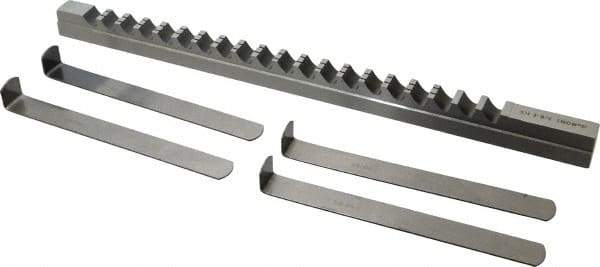 Dumont Minute Man - 5/8" Keyway Width, Style E, Keyway Broach - High Speed Steel, Bright Finish, 3/4" Broach Body Width, 1" to 6" LOC, 15-1/2" OAL, 9,600 Lbs Pressure for Max LOC - USA Tool & Supply