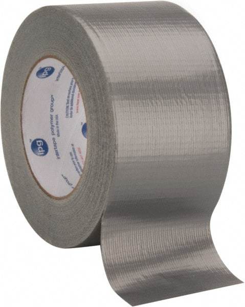 Intertape - 3" x 55m Silver Duct Tape - 7 mil, Rubber Adhesive, Polyethylene Film Backing, 17 Lb/ln Tensile Strength, Series AC10 - USA Tool & Supply