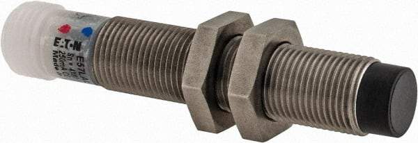 Eaton Cutler-Hammer - NPN, 4mm Detection, Cylinder Unshielded, Inductive Proximity Sensor - 2 Wires, IP67, 20 to 250 VAC, M12x1 Thread, 2.87 Inch Long - USA Tool & Supply
