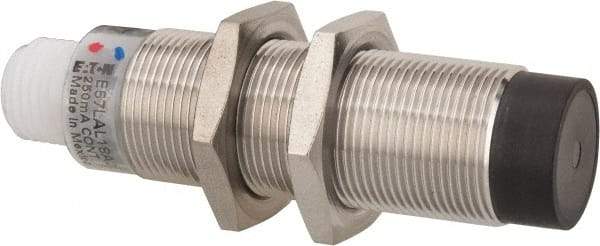 Eaton Cutler-Hammer - NPN, 8mm Detection, Cylinder Unshielded, Inductive Proximity Sensor - 2 Wires, IP67, 20 to 250 VAC, M18x1 Thread, 2.6 Inch Long - USA Tool & Supply