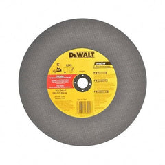 DeWALT - 14" Aluminum Oxide Cutoff Wheel - 7/64" Thick, 1" Arbor, 4,300 Max RPM, Use with Stationary Tools - USA Tool & Supply