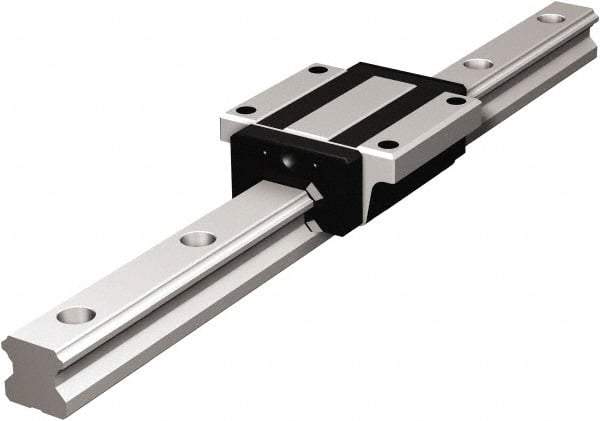 THK - 820mm OAL x 15mm Overall Width x 15mm Overall Height 4 Way HSR Rail - 60mm Between Holes, 4-1/2 x 7-1/2 x 5.3mm Hole Size - USA Tool & Supply