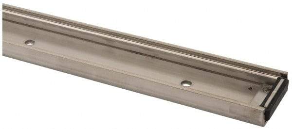THK - 600mm OAL x 37mm Overall Width x 16mm Overall Height Roller Rail System - 100mm Between Holes, 4.6 x 5.3mm Hole Size - USA Tool & Supply