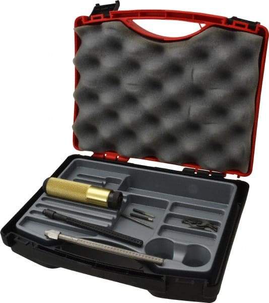 Shaviv - 12 Piece High Speed Steel Blade Hand Deburring Tool Set - B, U Blade Holder, B10, B11, B20, B30;BUS1, BUS2, BUS31, BUS4;E500C Blades, For Flat Surface, Hole Edge, Hole Inner Surface, Straight Edge - USA Tool & Supply