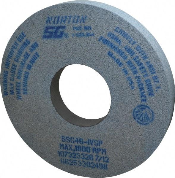 Norton - 14" Diam x 5" Hole x 1-1/2" Thick, I Hardness, 46 Grit Surface Grinding Wheel - Ceramic, Type 1, Coarse Grade, 1,800 Max RPM, Vitrified Bond, No Recess - USA Tool & Supply