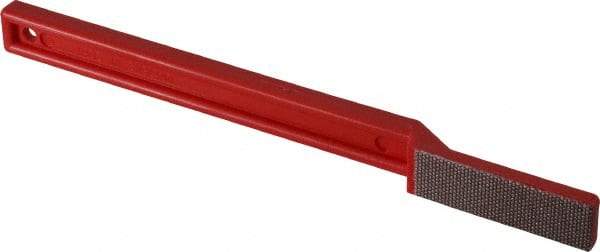 3M - 1-3/4" OAL Very Fine Sharpener Diamond File - 1/2" Wide, 1-3/4 LOC, Red - USA Tool & Supply